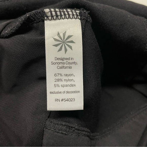 Athleta Black Ponte Wide Leg Pants Size 8 - Picture 13 of 15